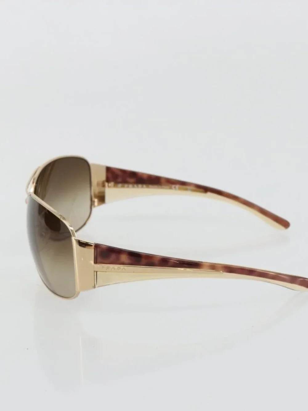 PRADA Tortoise Sunglasses plastic Brown Auth